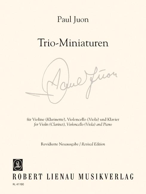 Trio Miniaturen  für Violine (Klarinette), Violoncello (Viola) und Klavier