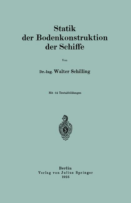 Statik der Bodenkonstruktion der Schiffe