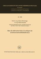 Über die elektrochemischen Grundlagen der Zinkchlorid-Schmelzflußelektrolyse