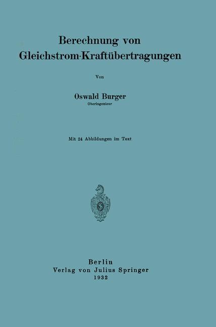 Berechnung von Gleichstrom-Kraftübertragungen