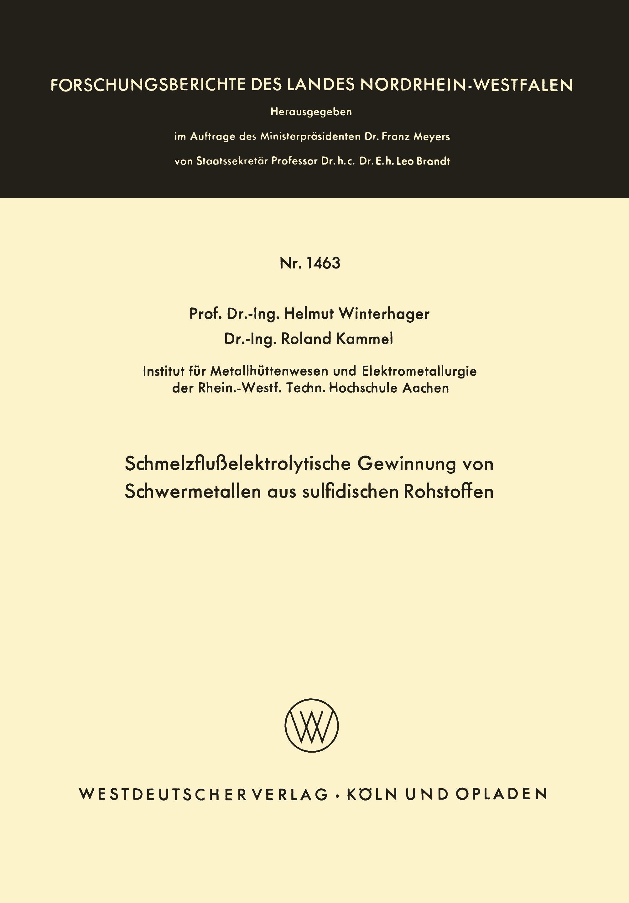 Schmelzflußelektrolytische Gewinnung von Schwermetallen aus sulfidischen Rohstoffen