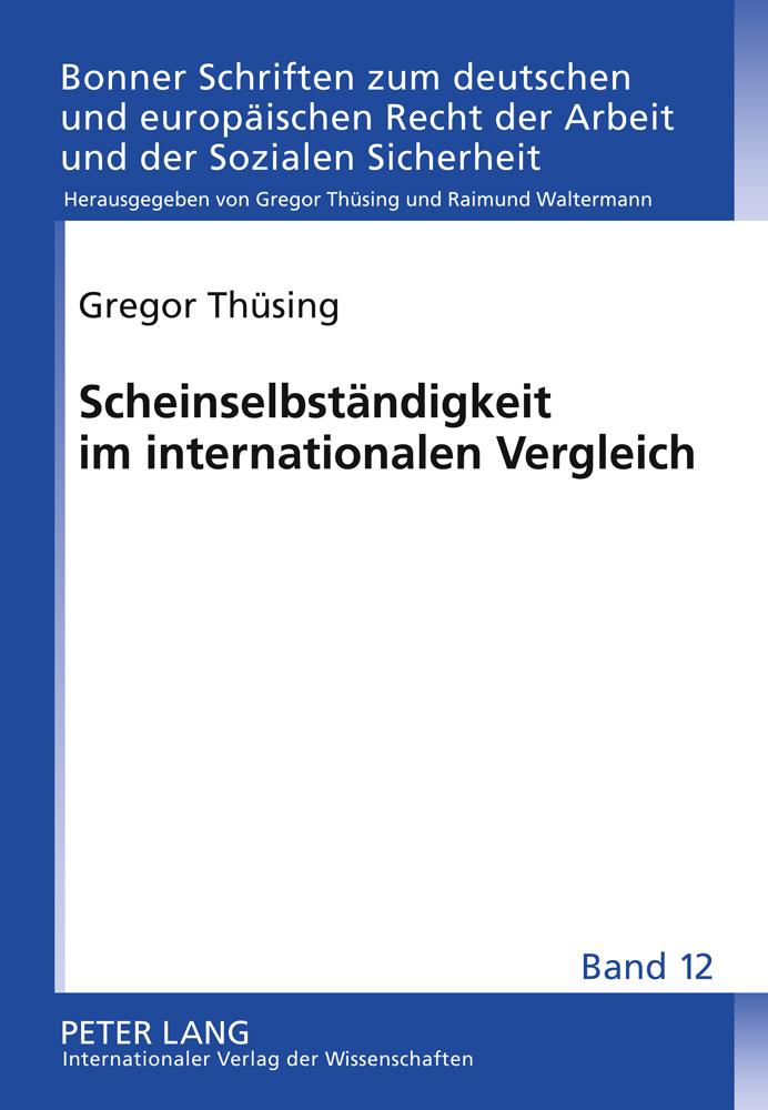 Scheinselbständigkeit im internationalen Vergleich