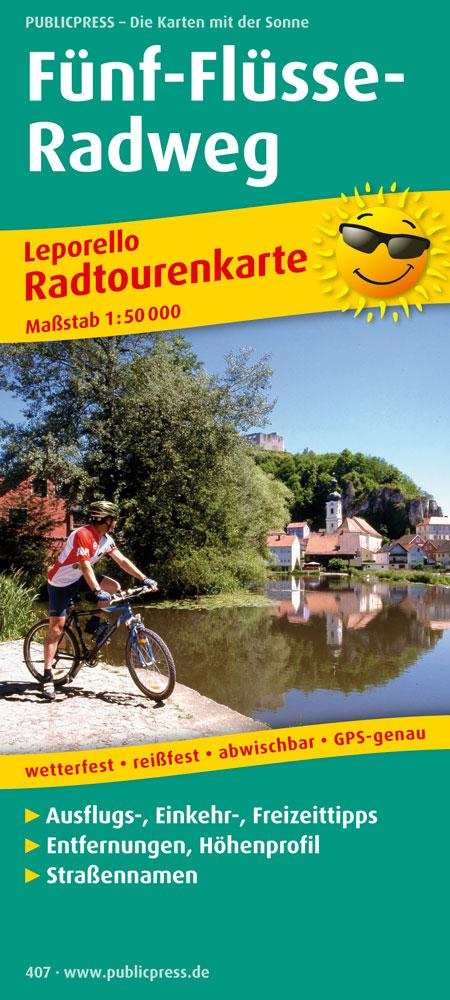 Fünf-Flüsse-Radweg 1 : 50 000