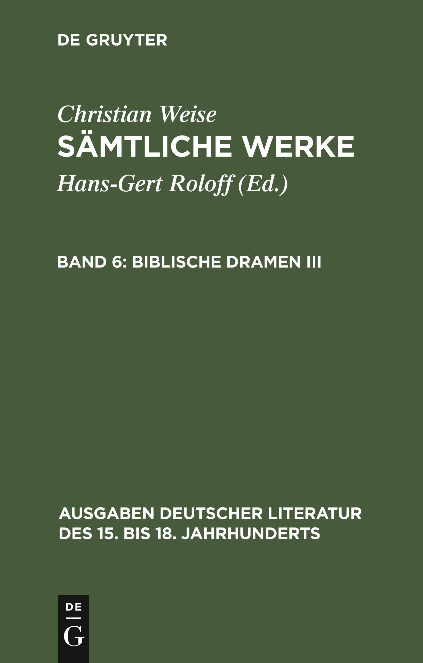 Biblische Dramen III