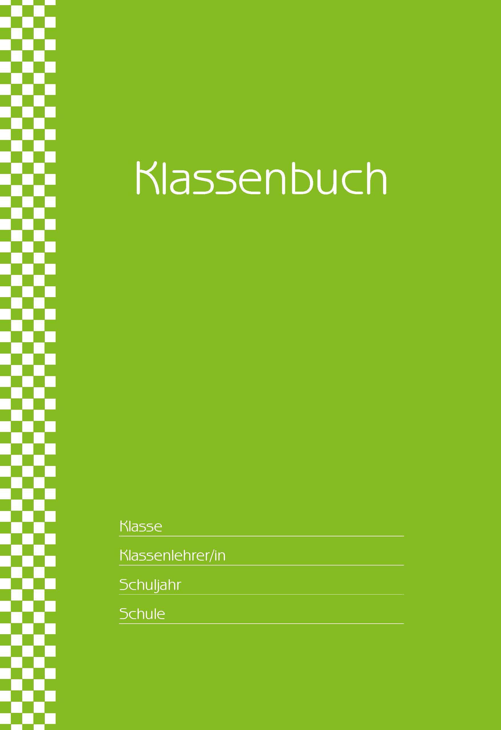 Klassenbuch "Standard", Umschlagfarbe: grün