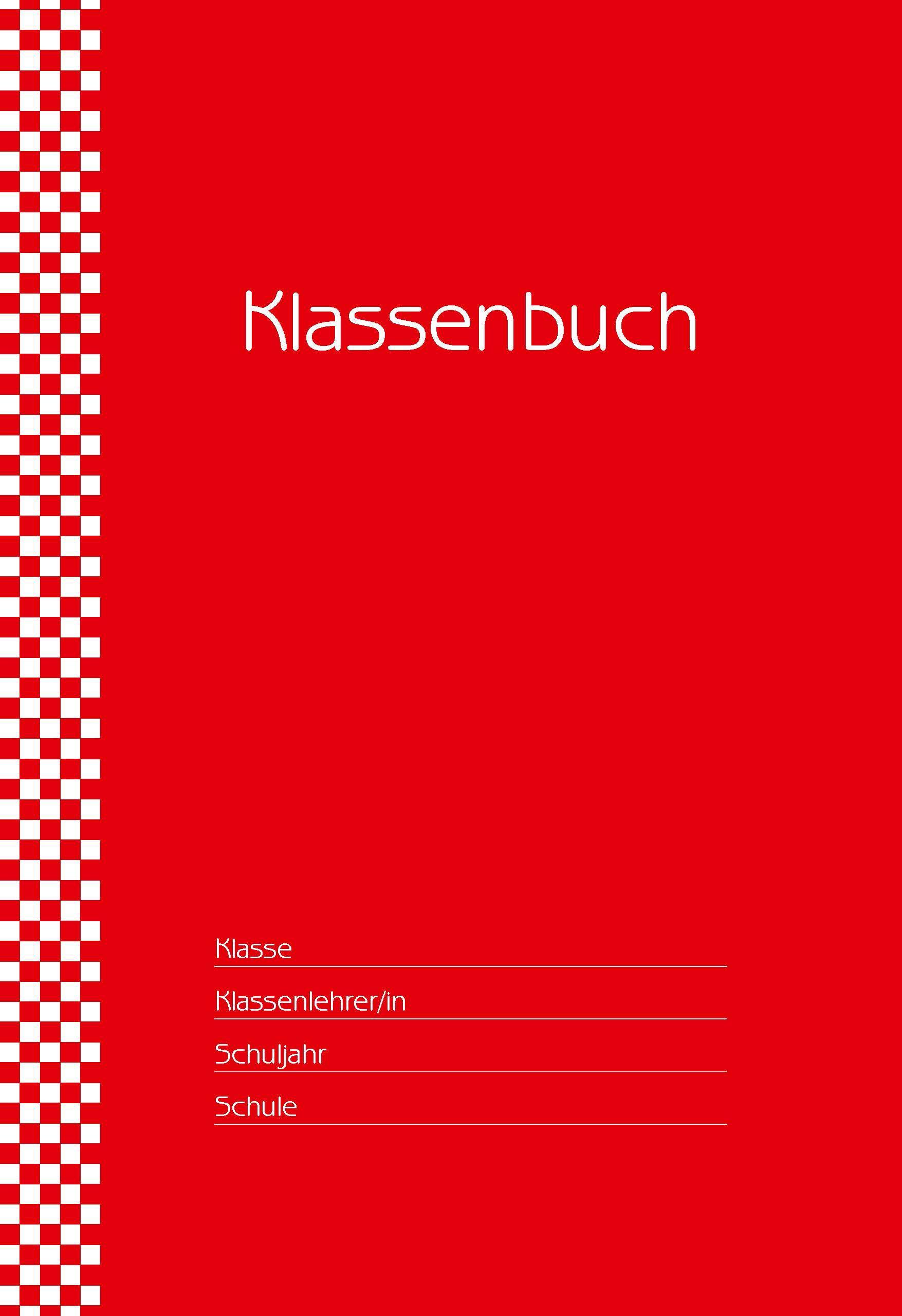 Klassenbuch "Standard", Umschlagfarbe: rot