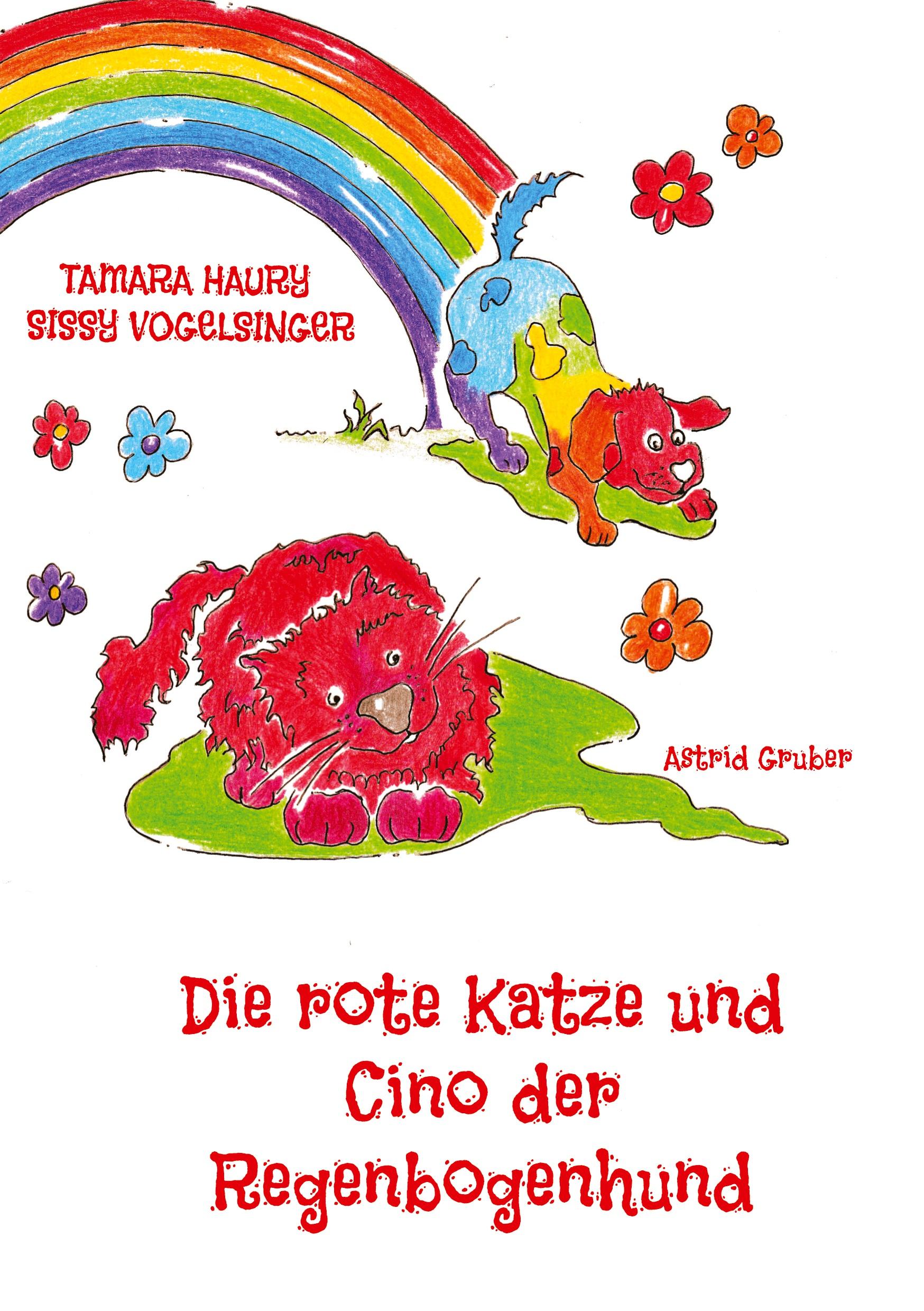 Die rote Katze und Cino der Regenbogenhund