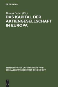 Das Kapital der Aktiengesellschaft in Europa