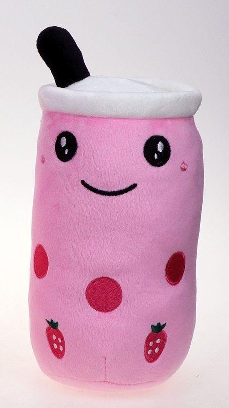 Bubble Tea Boba Plüsch rosa, 20cm