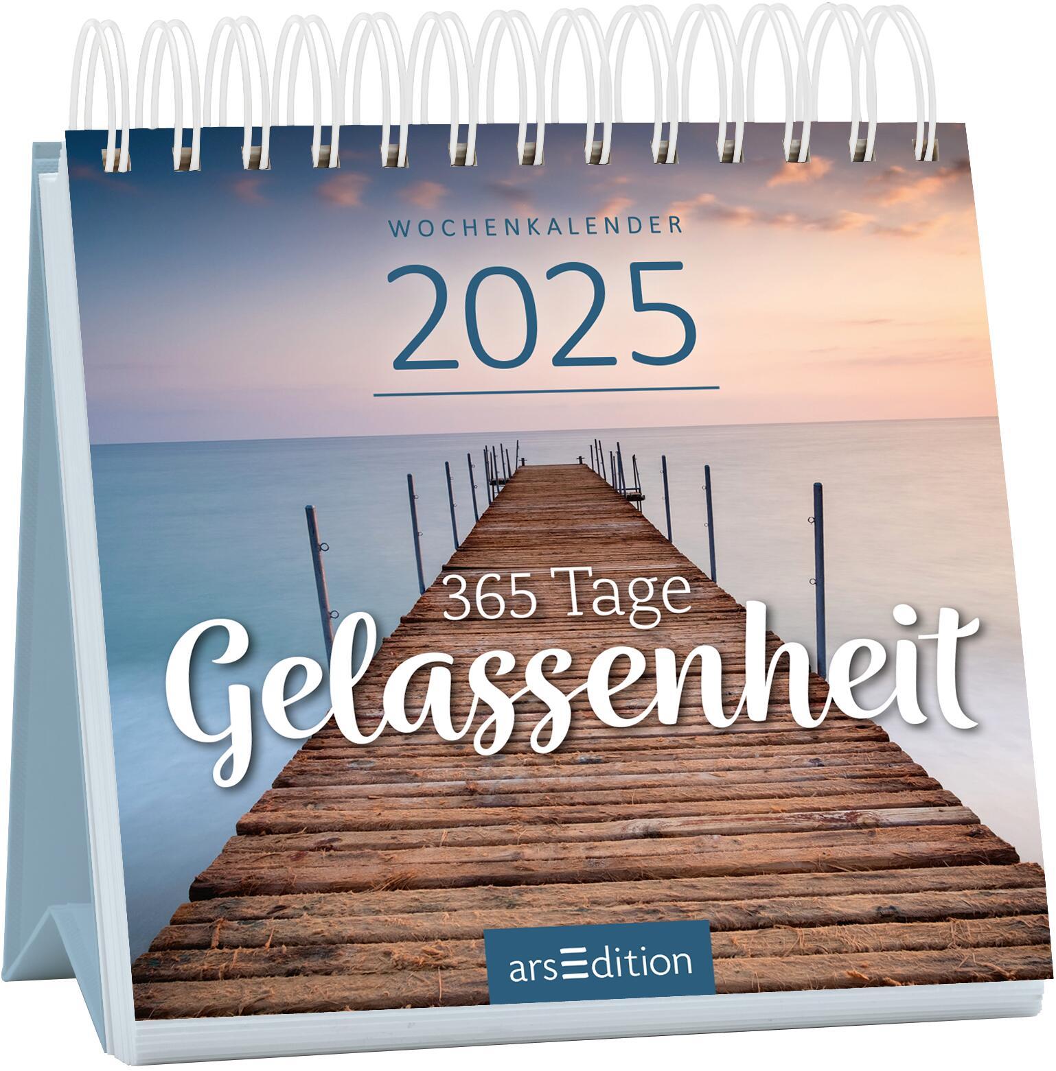 Mini-Wochenkalender 365 Tage Gelassenheit 2025