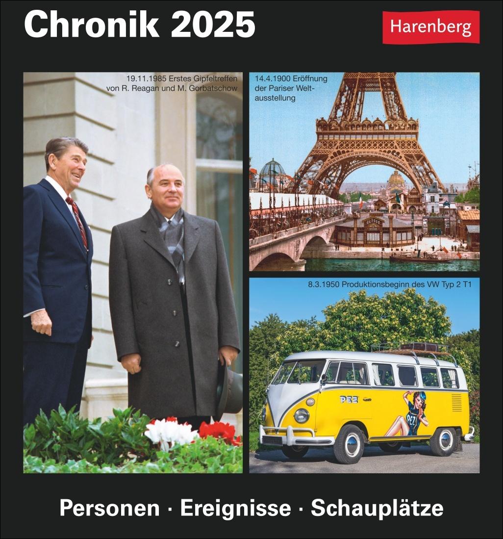 Chronik Tagesabreißkalender 2025 - Kulturkalender - Personen, Ereignisse, Schauplätze