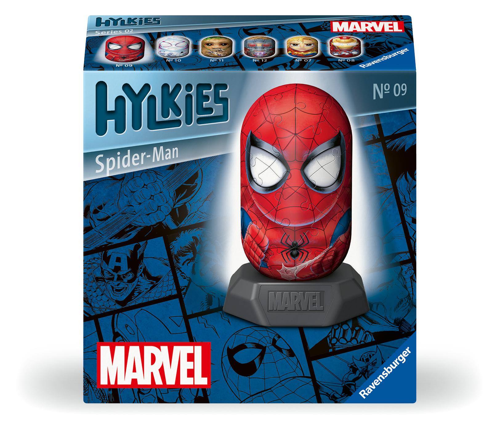 Ravensburger Hylkies: Die neue Sammelfigurenreihe zum selbst zusammenbauen. Figur #09 - Spider-Man - Für alle Marvel Universe Fans - Aufbauen, Verlieben, Sammeln