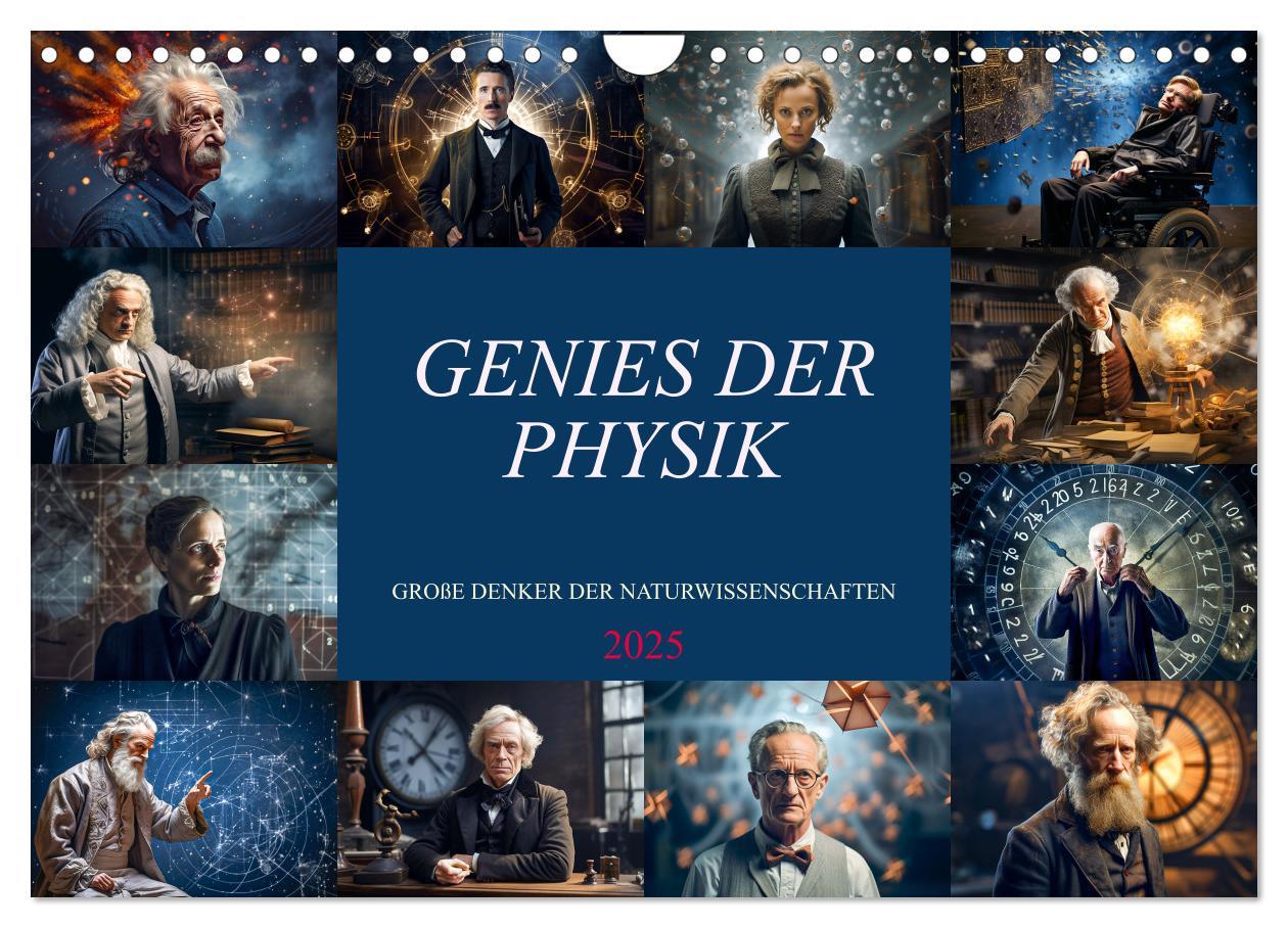 Genies der Physik (Wandkalender 2025 DIN A4 quer), CALVENDO Monatskalender