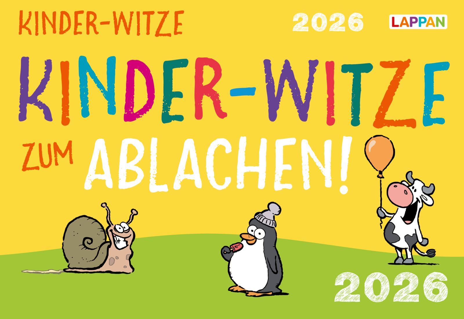 Kinder-Witze zum Ablachen! 2026: Mein Kalender für jeden Tag