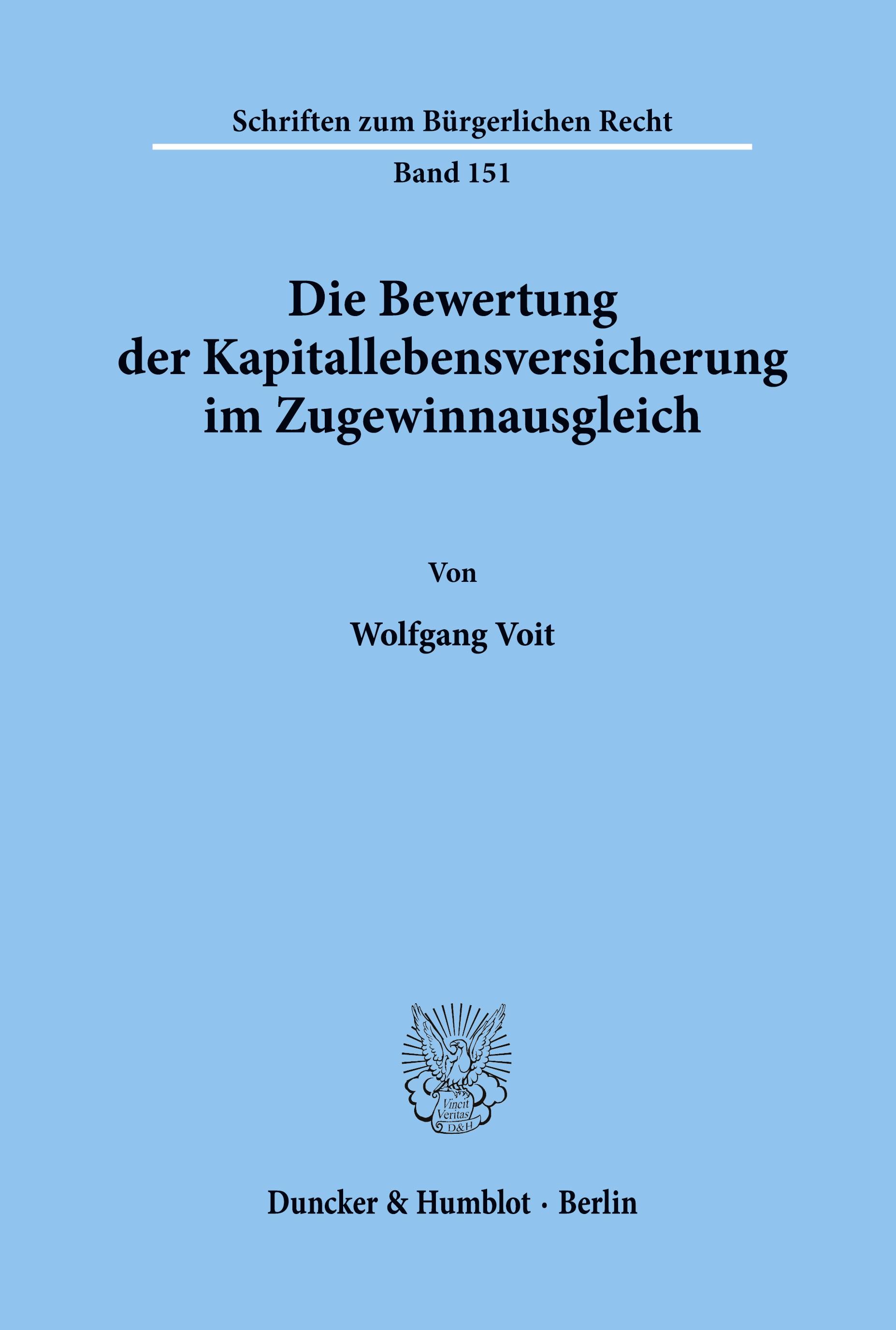 Die Bewertung der Kapitallebensversicherung im Zugewinnausgleich.