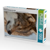 CALVENDO Puzzle Emotionale Momente: Der Wolf. 1000 Teile Lege-Größe 48 x 64 cm Foto-Puzzle Bild von Ingo Gerlach