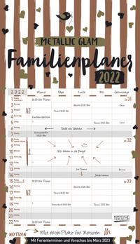 Familienplaner Metallic Glam 2022