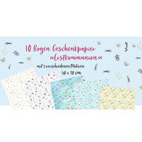 Geschenkpapier-Set »Herzliche Segenswünsche«