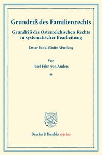 Grundriß des Familienrechts.