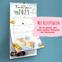 MEIN ZAUBERTOPF Familienplaner 2023 • Küchen-Kalender • mit 5 Spalten! • pro Monat 1 Rezept für Thermomix® • großes Format von 21 x 45 cm • Spiralbindung • Wandkalender