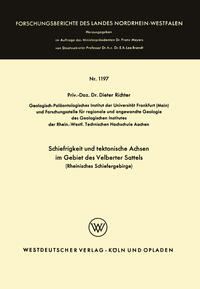 Schiefrigkeit und tektonische Achsen im Gebiet des Velberter Sattels (Rheinisches Schiefergebirge)