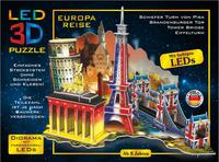 LED 3D Diorama Puzzle - Motiv: Europa Reise