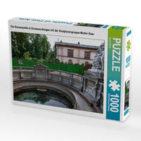 CALVENDO Puzzle Die Donauquelle in Donaueschingen mit der Skulpturengruppe Mutter Baar 1000 Teile Lege-Größe 64 x 48 cm Foto-Puzzle Bild von Bernd Zillich