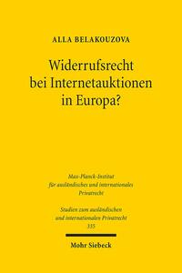 Widerrufsrecht bei Internetauktionen in Europa?