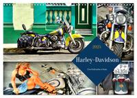 Harley-Davidson - Eine Kultmarke in Kuba (Wandkalender 2025 DIN A3 quer), CALVENDO Monatskalender