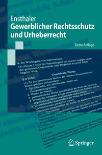 Gewerblicher Rechtsschutz und Urheberrecht