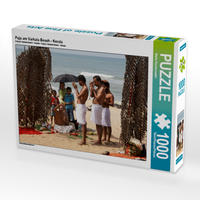 CALVENDO Puzzle Puja am Varkala Beach - Kerala 1000 Teile Lege-Größe 64 x 48 cm Foto-Puzzle Bild von Martin Rauchenwald