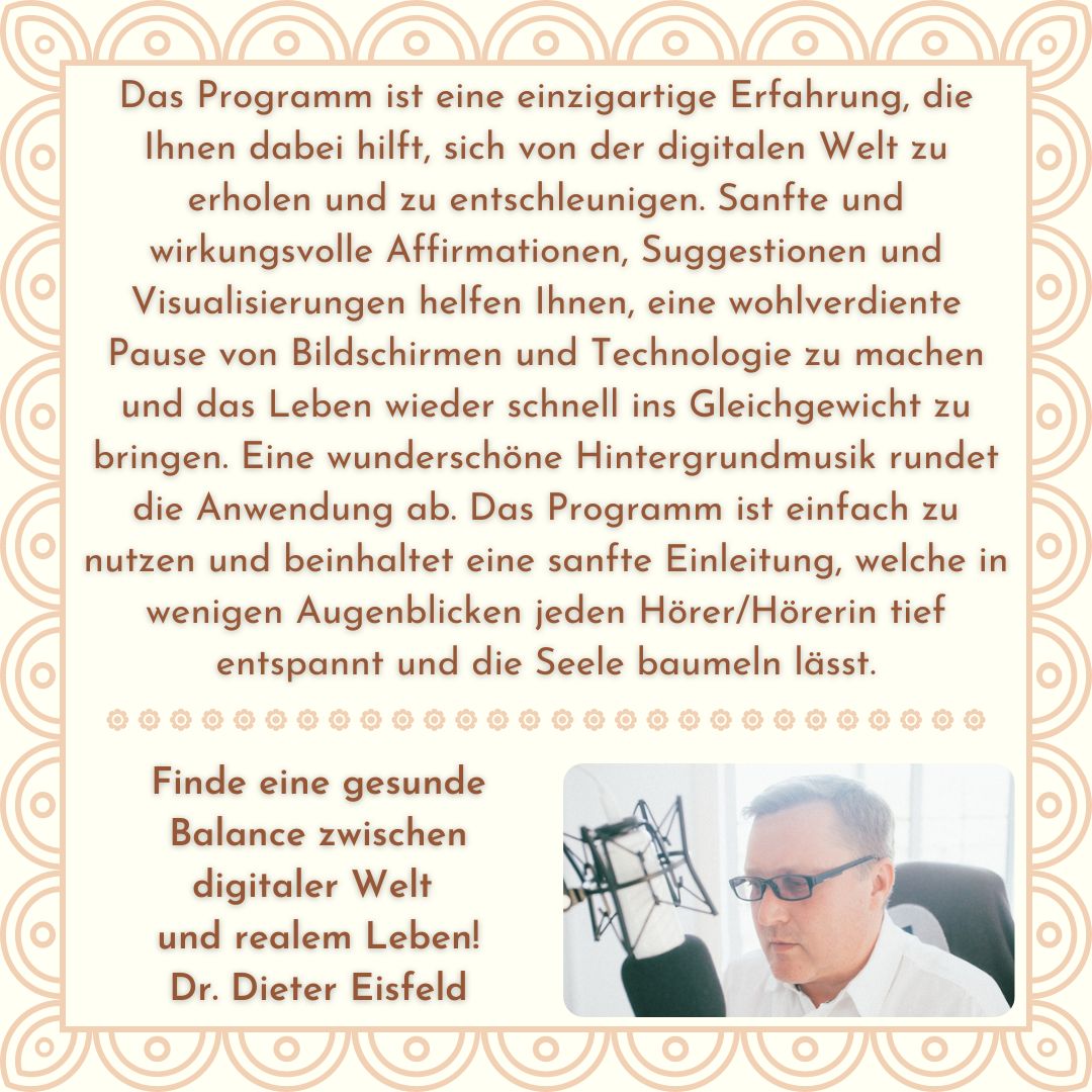 "Bin dann mal offline!" - Entschleunigung und Erholung vom digitalen Stress