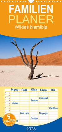 Familienplaner Wildes Namibia (Wandkalender 2023 , 21 cm x 45 cm, hoch)