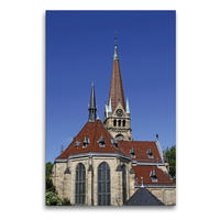 Premium Textil-Leinwand 60 x 90 cm Hoch-Format Lutherkirche Bad Harzburg | Wandbild, HD-Bild auf Keilrahmen, Fertigbild auf hochwertigem Vlies, Leinwanddruck von Antje Lindert-Rottke