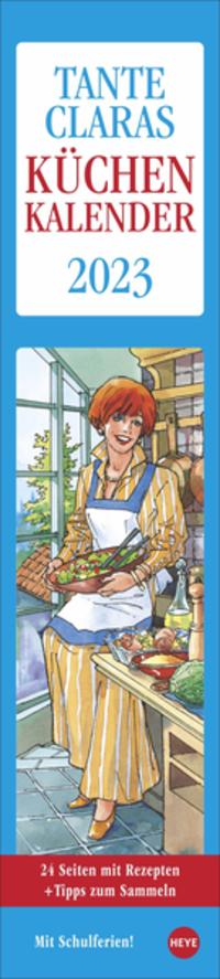 Tante Clara Küche Langplaner 2023. Praktischer Wandkalender mit Küchen-Tipps und abtrennbaren Rezepten. Langer 14-Tages-Kalender 2023. Terminplaner für die Küche. 11x49 cm.