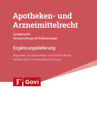 Apotheken- und Arzneimittelrecht - Landesrecht Baden-Württemberg 88. Ergänzungslieferung