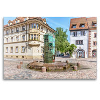 Premium Textil-Leinwand 120 x 80 cm Quer-Format Münsterbrunnen Villingen | Wandbild, HD-Bild auf Keilrahmen, Fertigbild auf hochwertigem Vlies, Leinwanddruck von Liselotte Brunner-Klaus