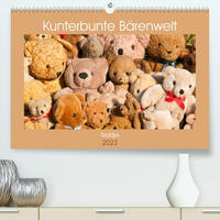 Kunterbunte Bärenwelt - Teddys (Premium, hochwertiger DIN A2 Wandkalender 2023, Kunstdruck in Hochglanz)