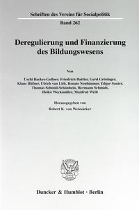 Deregulierung und Finanzierung des Bildungswesens.