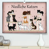 Niedliche Katzen (Premium, hochwertiger DIN A2 Wandkalender 2021, Kunstdruck in Hochglanz)