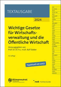 Wichtige Gesetze für Wirtschaftsverwaltung und die Öffentliche Wirtschaft