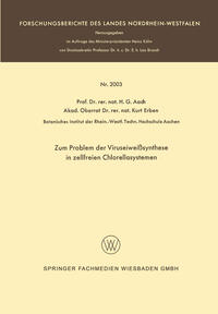 Zum Problem der Viruseiweißsynthese in zellfreien Chlorellasystemen