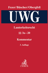 Lauterkeitsrecht, Kommentar zum Gesetz gegen den unlauteren Wettbewerb (UWG) Band 2