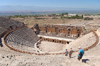 Premium Textil-Leinwand 900 x 600 cm Quer-Format Amphitheater, Hierapolis bei Denizli | Wandbild, HD-Bild auf Keilrahmen, Fertigbild auf hochwertigem Vlies, Leinwanddruck von Siegfried Kuttig