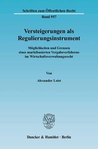 Versteigerungen als Regulierungsinstrument.