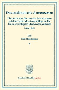 Das ausländische Armenwesen.