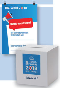 Betriebsratswahl 2018: BASIS Wahlpaket für die Betriebsratswahl 2018 - Wahlurne, Wahlposter, Wahlhotline mit Rechtsberatung - Praktische Hilfsmittel für Ihre Wahl