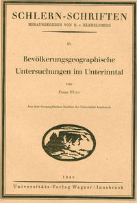 Bevölkerungsgeographische Untersuchungen im Unterinntal