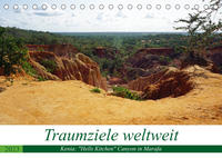 Traumziele weltweit - Kenia: "Hells Kitchen" Canyon in Marafa (Tischkalender 2023 DIN A5 quer)