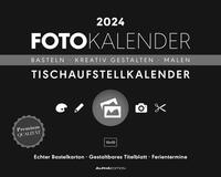 Alpha Edition Creative Line Tischaufsteller quer Bastelkalender 2024, im Format 20 x 16 cm, Monatskalender zum selbstgestalten, Bastelkalender für groß und klein